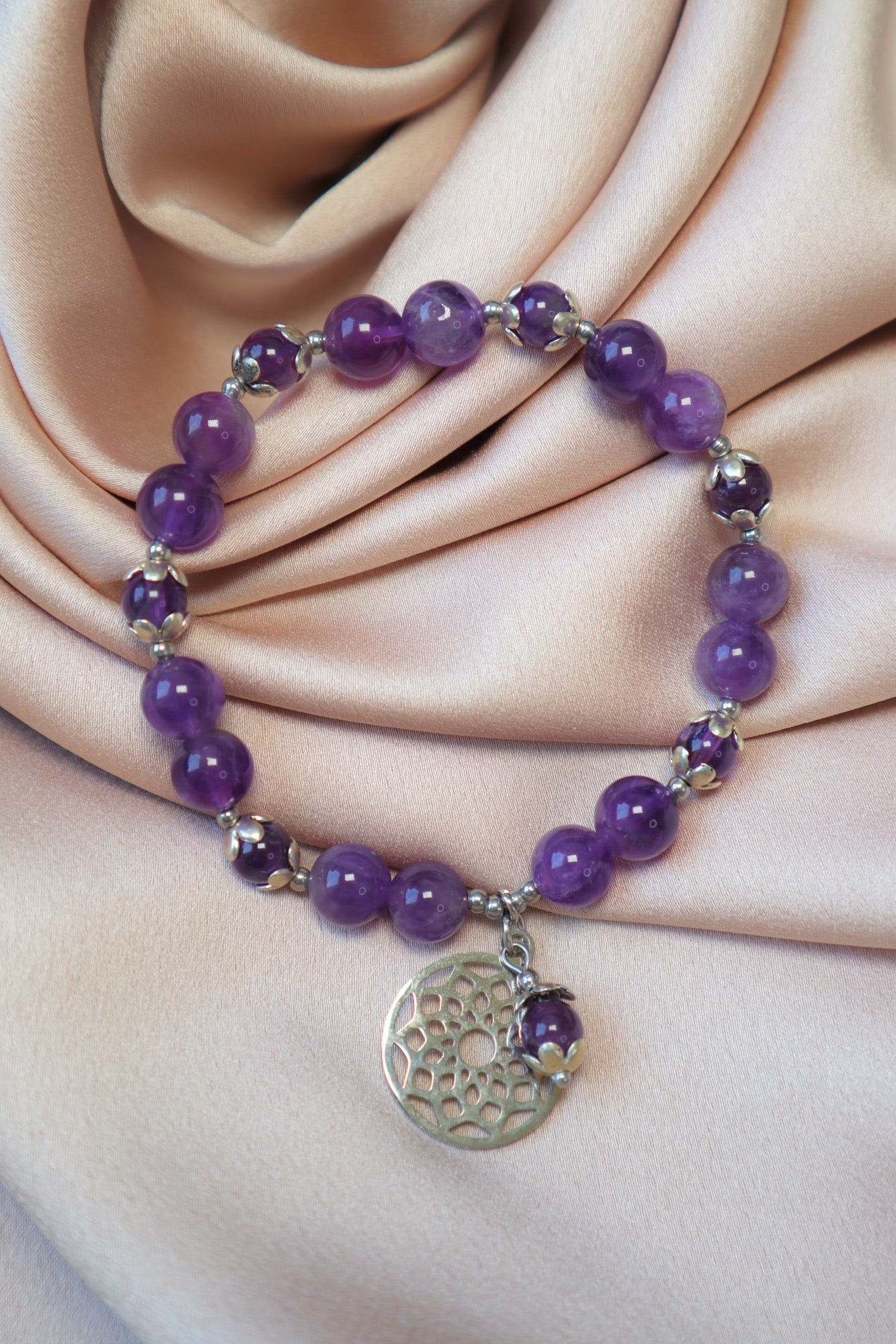 Ametist armband - JULIA - kronchakra
