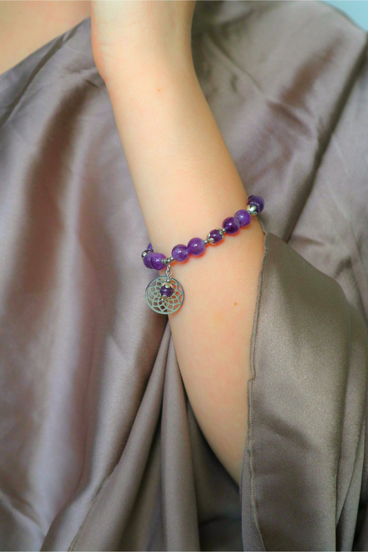 Ametist armband - JULIA - kronchakra