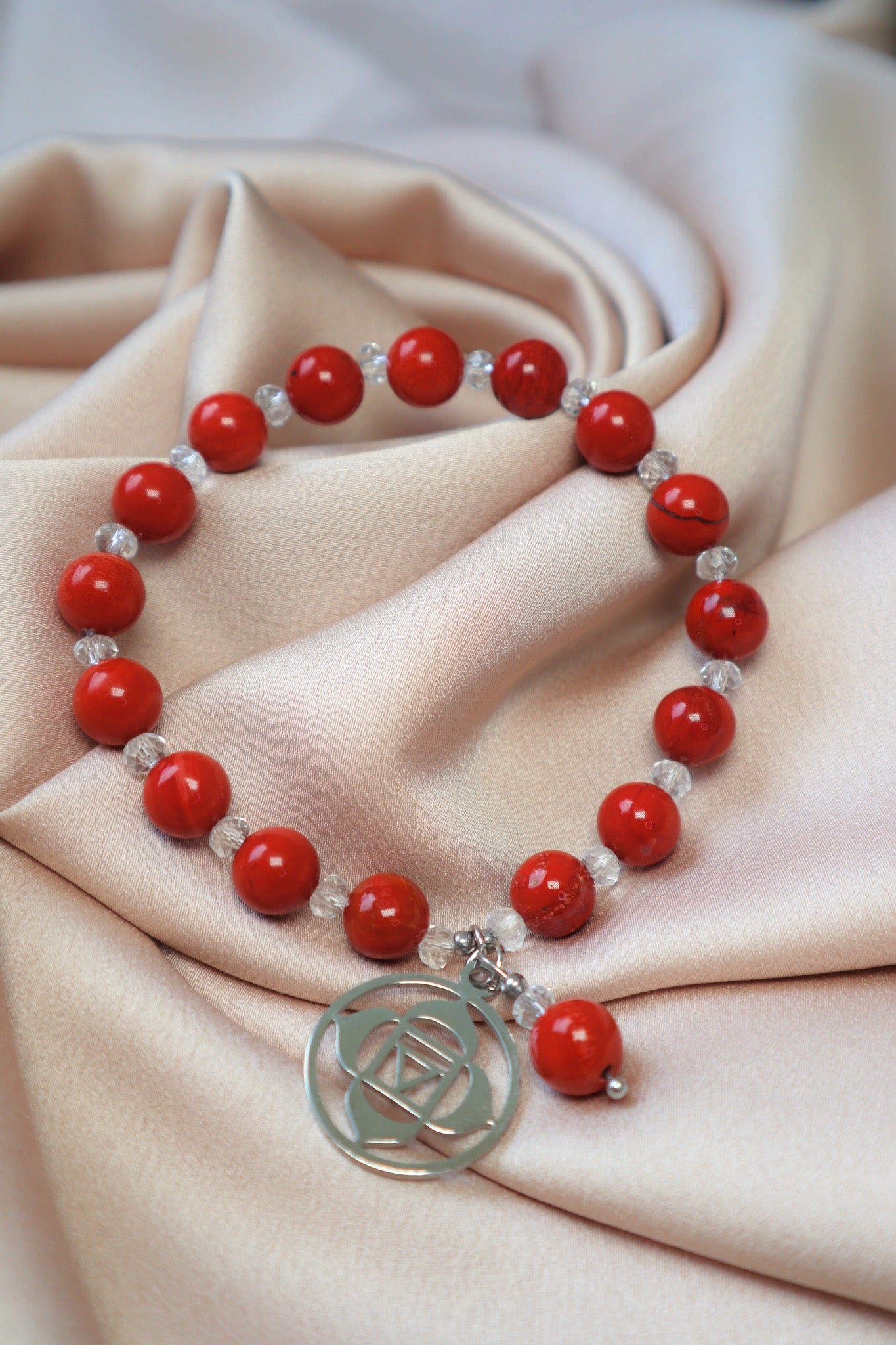 Röd Jaspis armband - SAMANTHA - rotchakra