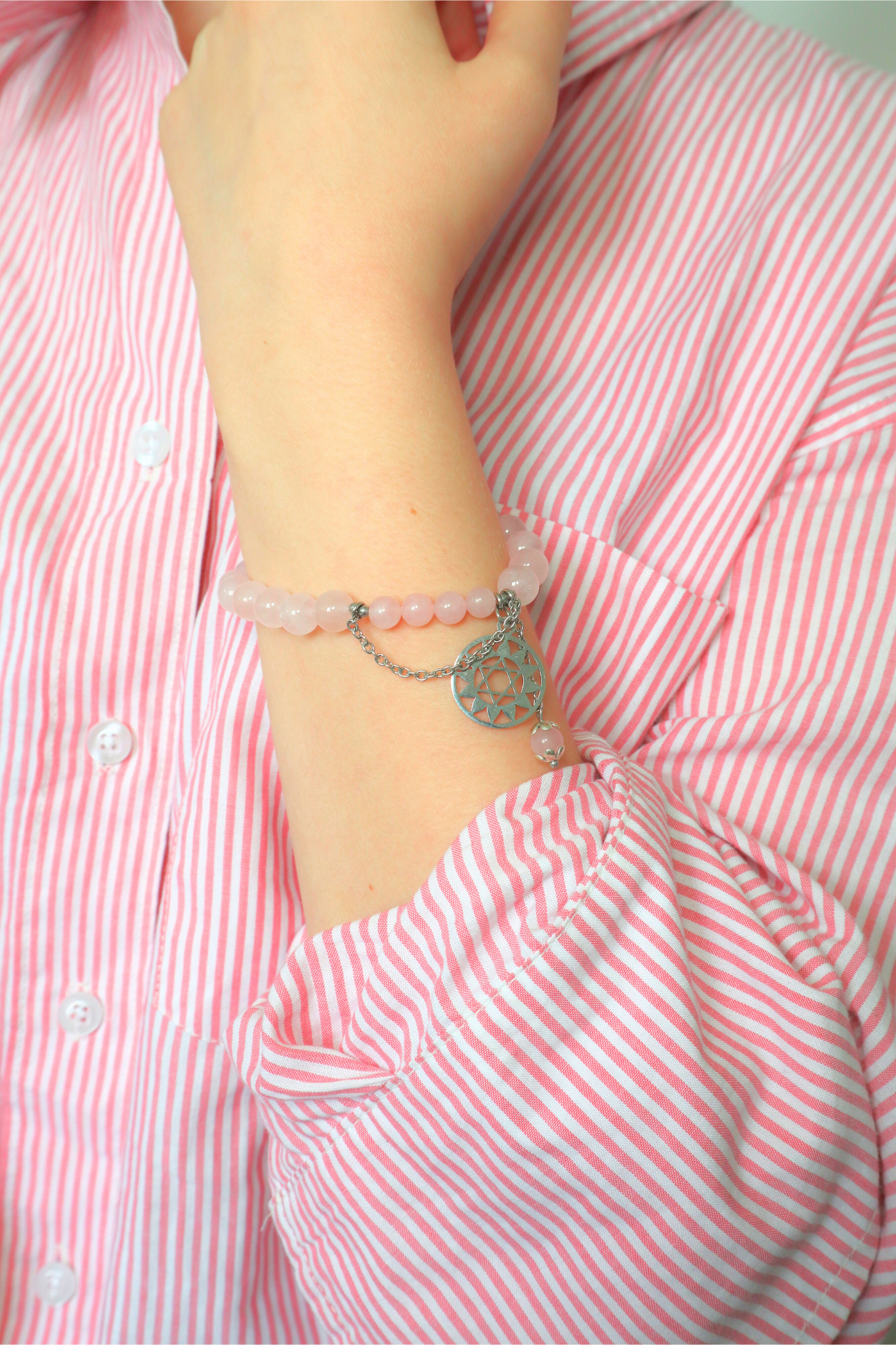 Rosenkvart armband - LILJA - hjärtchakra