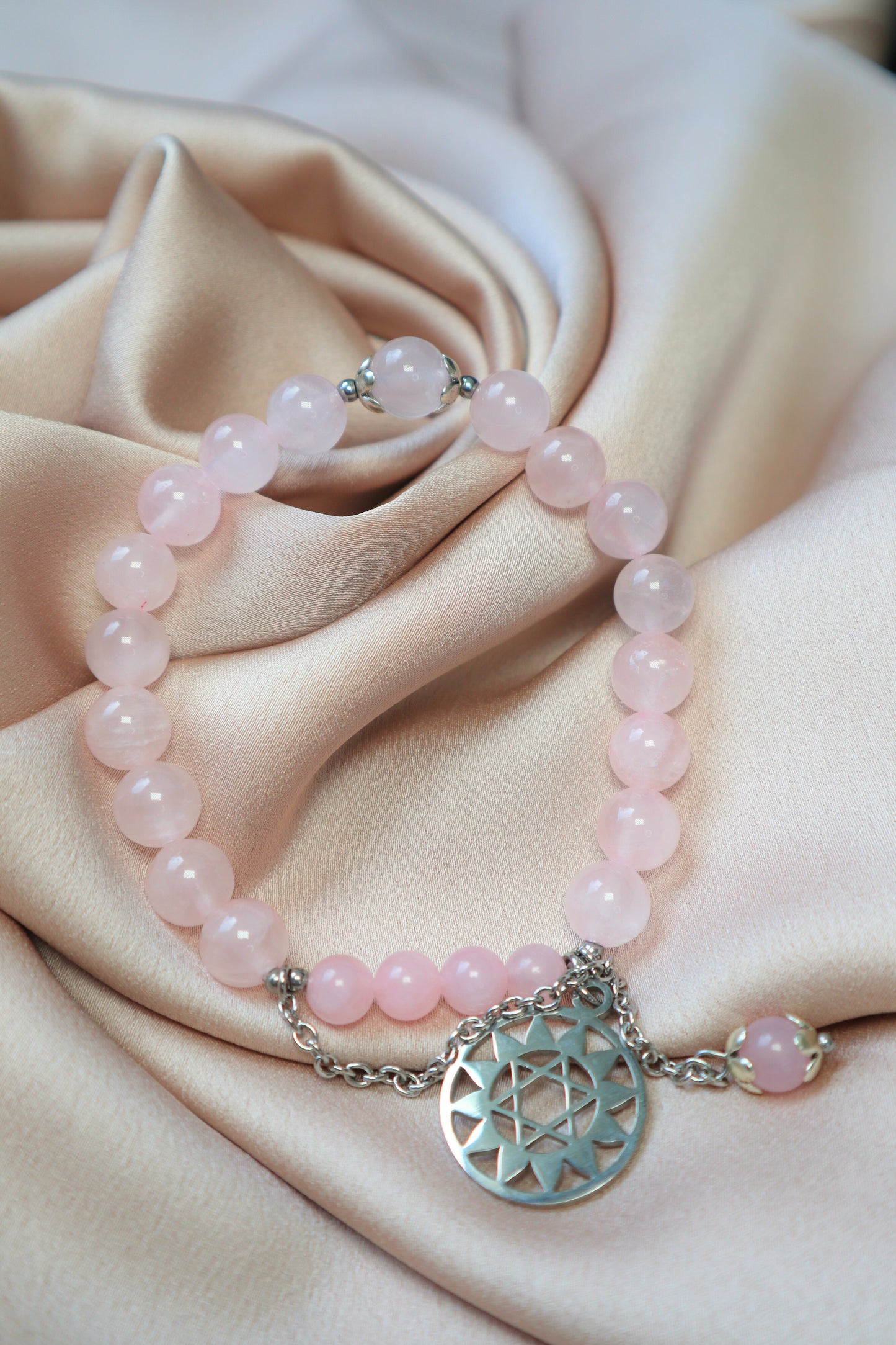 Rosenkvart armband - LILJA - hjärtchakra